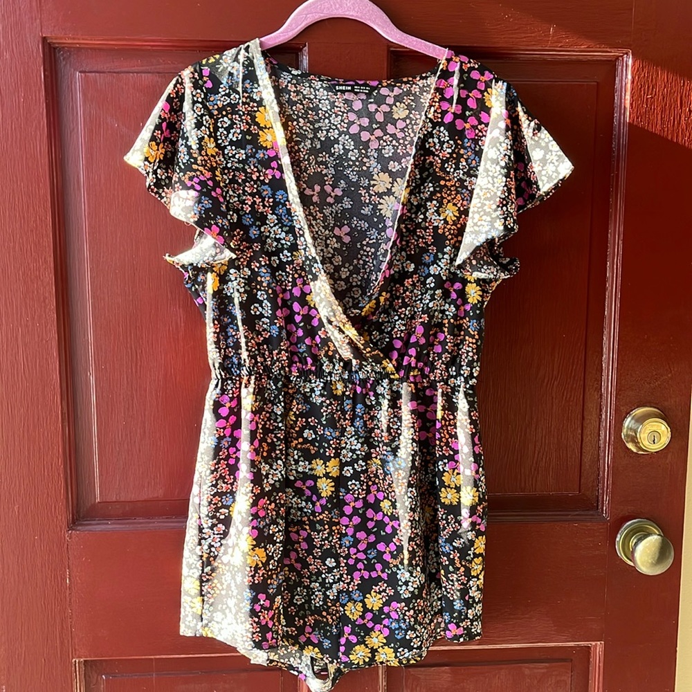 Shein floral romper
